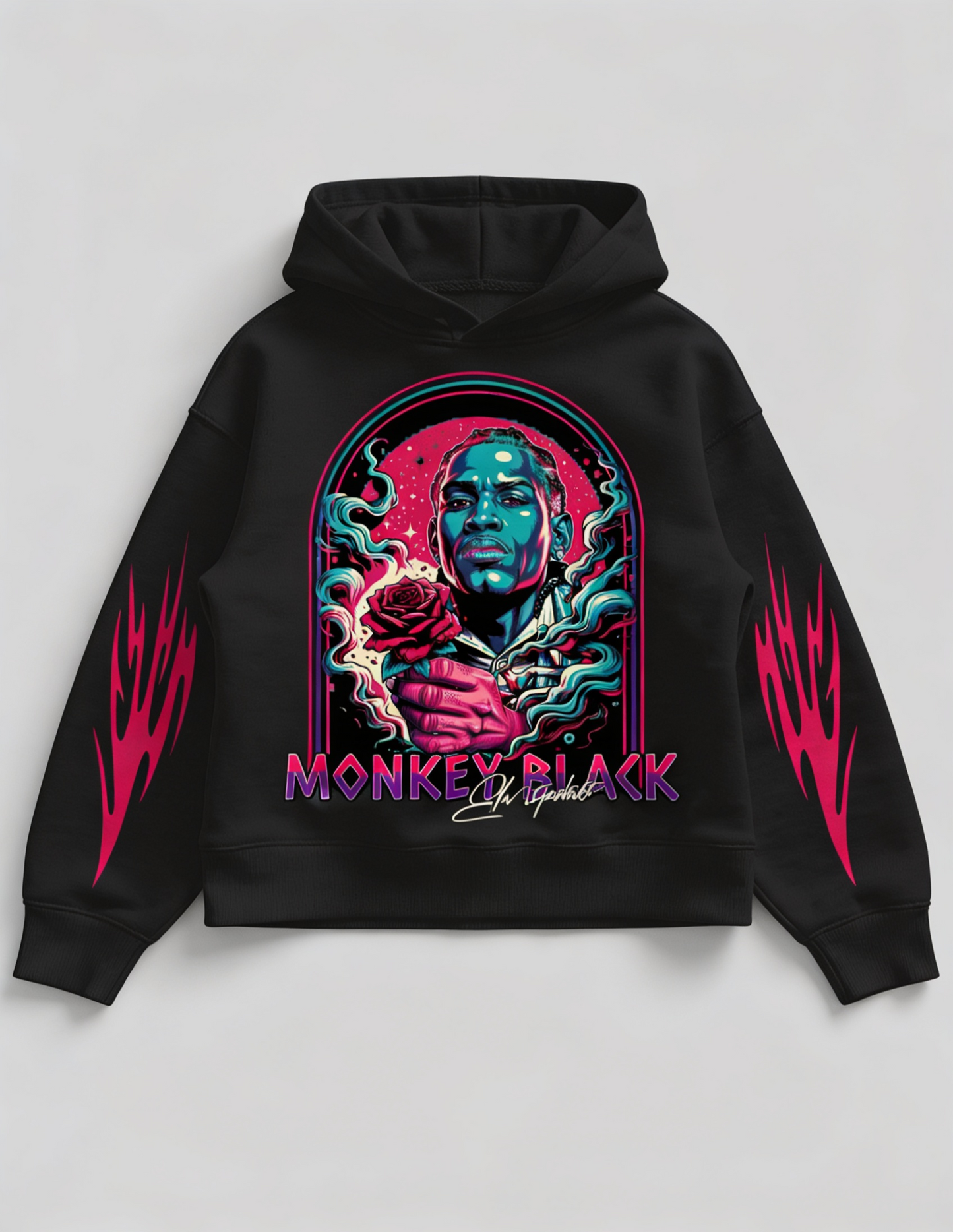 Monkey Black Unisex Hoodie